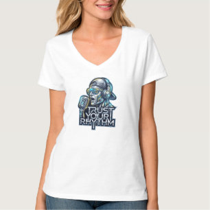 Camiseta Confía en tu ritmo - Robot de música futurista