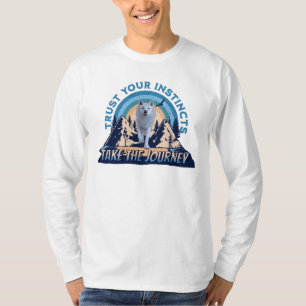 Camiseta Confía en tus instintos en el lobo ártico