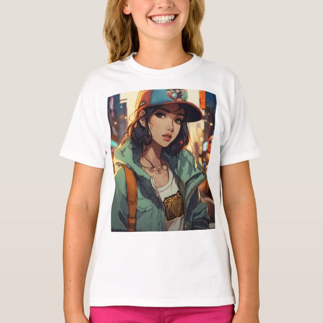 Camiseta "Confiado y audaz: Tees de actitud para Chicas" (Anverso)