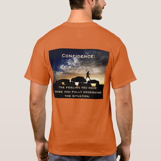 Camiseta Confianza con el Naranja de fotos de excursión ori (Reverso)