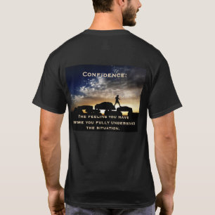 Camiseta Confianza con foto original de excursión en negro