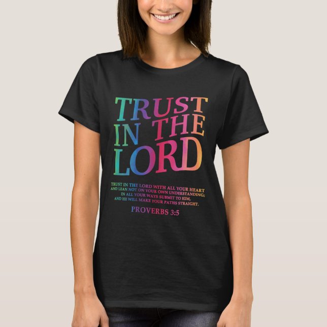 Camiseta Confianza En El Señor Cristiano Jesús Dios Hermano (Anverso)