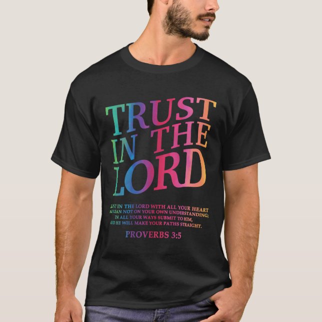 Camiseta Confianza En El Señor Cristiano Jesús Dios Hermano (Anverso)