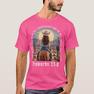 Camiseta Confianza En Lord Cowgirl Western Christian Prover