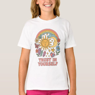 Camiseta Confianza en usted mismo - Sol psicodélico retro y