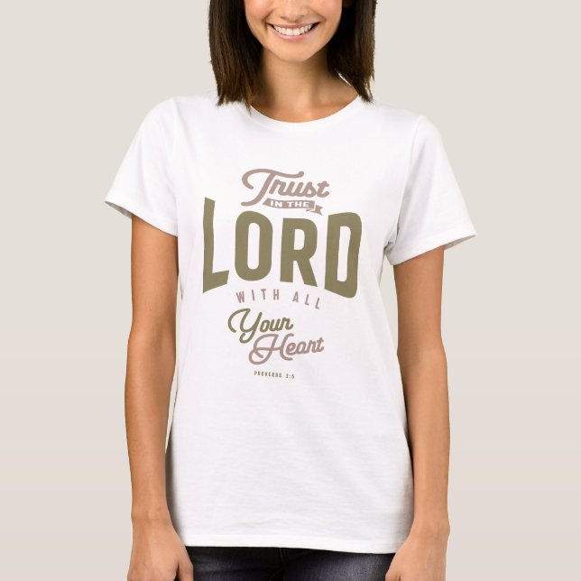 Camiseta Confianza incondicional - Cita cristiana (Anverso)