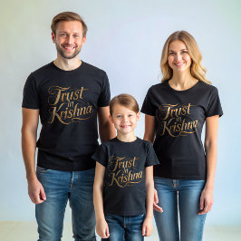 Camiseta Confiar en Krishna Elegant Script Black T-Shirt