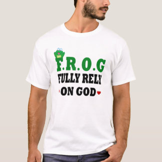 Camiseta Confiar plenamente en la rana de Dios