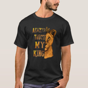 Camiseta Confiar siempre en mi valentin de pareja de leones