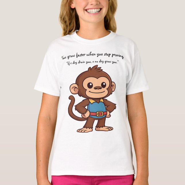 Camiseta Confident Monkey – Self Belief & Inner  T-Shirt (Anverso)