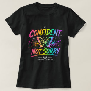 Camiseta Confident Not Sorry Butterfly 0047712