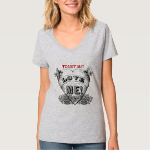 Camiseta ¡confíe en mí! Día de San Valentín clásico simple