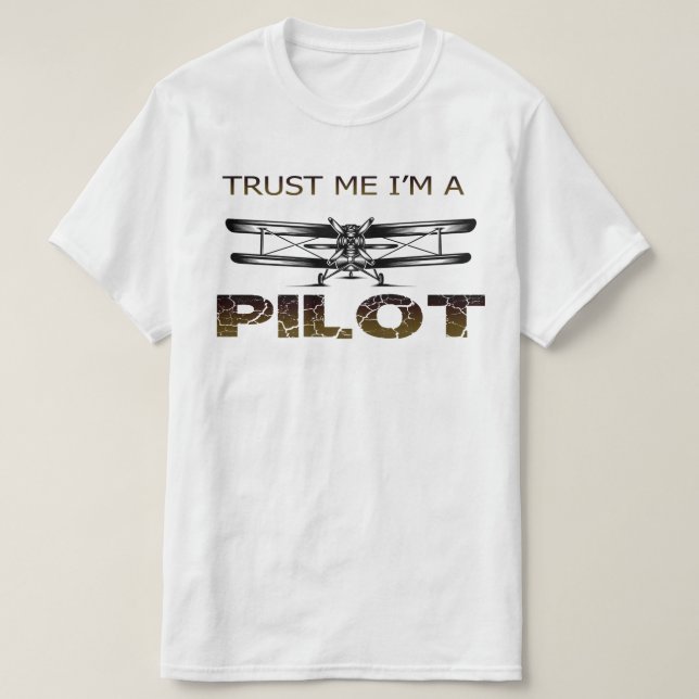 Camiseta confíe en mí, piloto (Diseño del anverso)