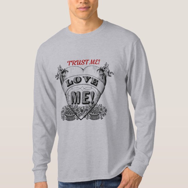 Camiseta ¡confíe en mí! Regalo simple de pareja de San Vale (Anverso)