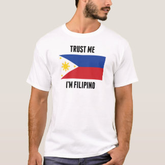 Camiseta Confíe en que yo es filipino