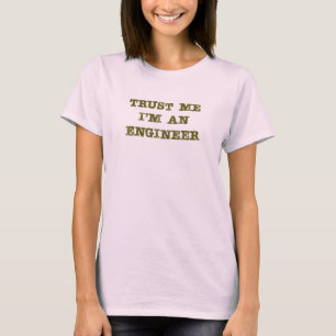 Camiseta Confíe en que yo es ingeniero (marrón)
