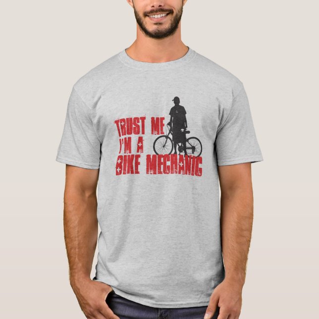 Camiseta Confíe en que yo es mecánico de la bici (Anverso)