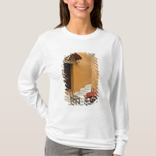 Camiseta Configuración de mesa en acera, Chania, Creta, Gre