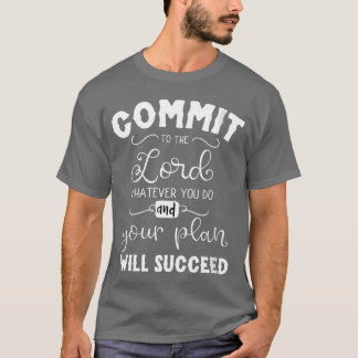 Camiseta Confíoal Señor Mostrar cita de fe cristiana famili
