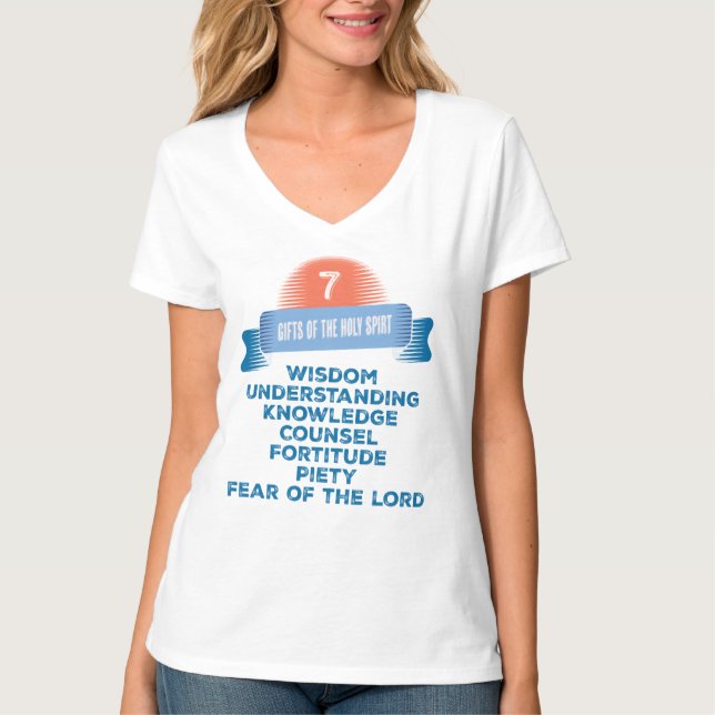 Camiseta Confirmación 7 Regalos del Espíritu Santo (Anverso)