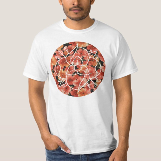 Camiseta Conflicto del La - floral (Anverso)