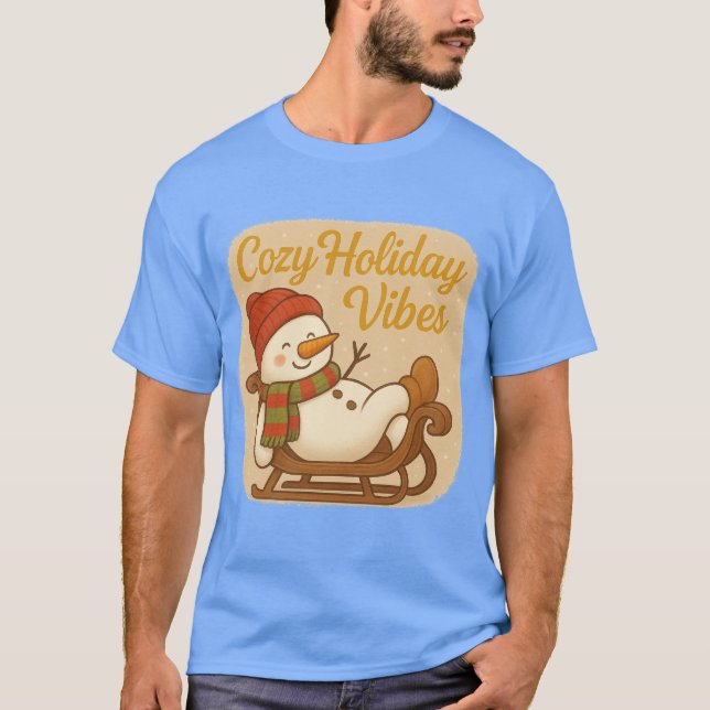 Camiseta Confortable Ambiente Navideño (Anverso)