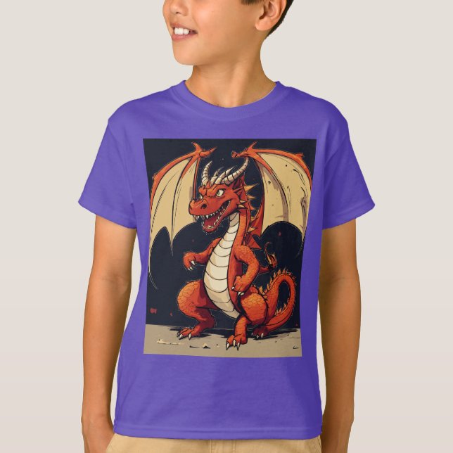 Camiseta Confortable Púrpura Para Niños (Anverso)