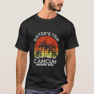 Camiseta Confrontación de amigos de su viaje a Cancún Méxic