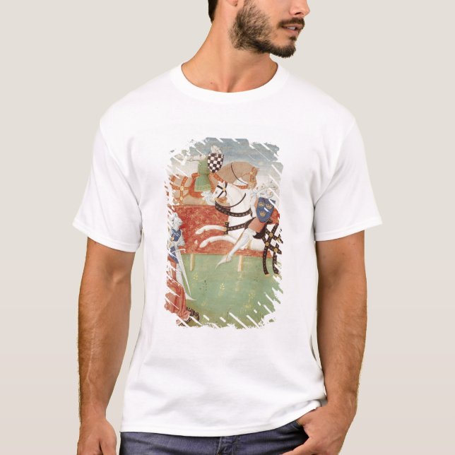 Camiseta Confrontación de dos caballeros ante el rey (Anverso)