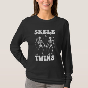 Camiseta Confrontación de gemelos Halloween Skeletwins dive