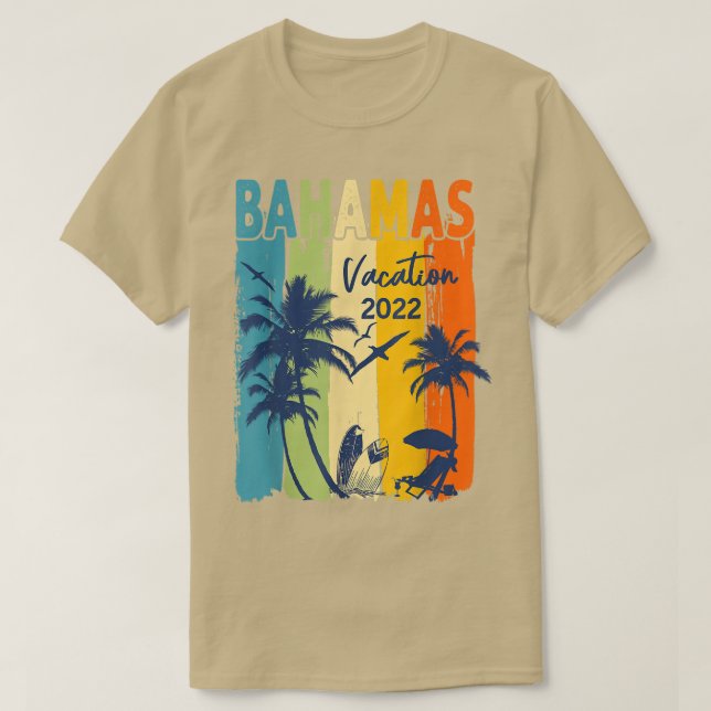 Camiseta Confrontación de vacaciones familiares de Retro Ba (Diseño del anverso)