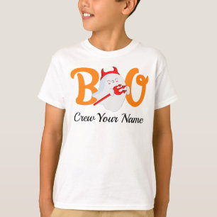 Camiseta Confrontación familiar de Boo Crew Naranja Hallowe