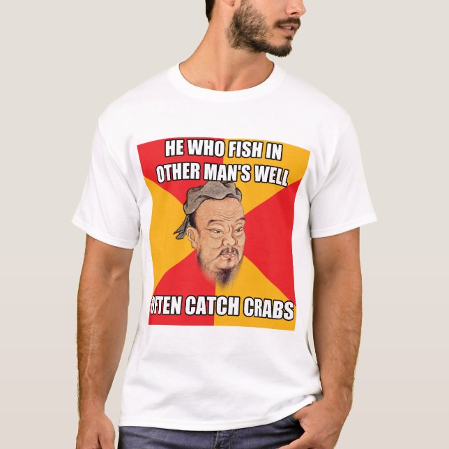 Camiseta Confucio dice cangrejos de la captura (Anverso)