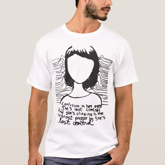 Camiseta Confusión de la división de la alegría en ella (Anverso)