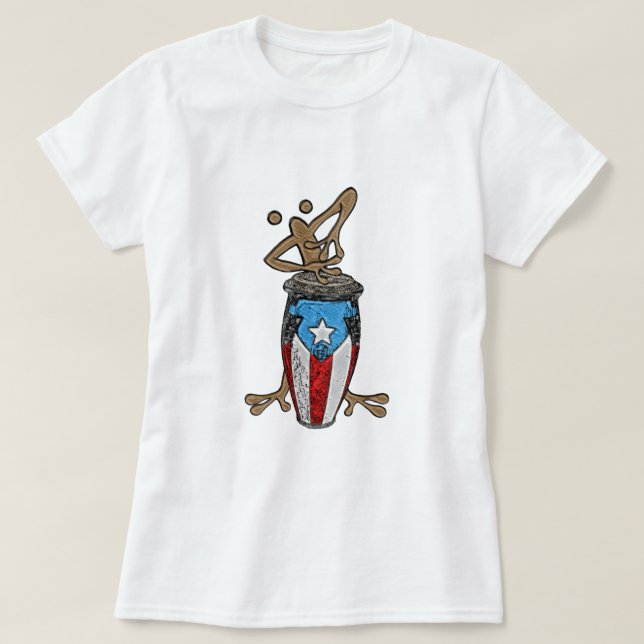Camiseta Conga Coqui Taino (Diseño del anverso)