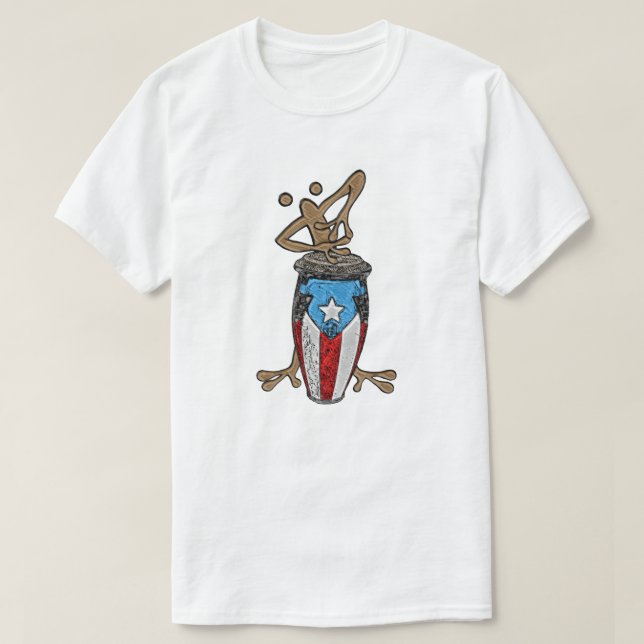 Camiseta Conga Coqui Taino T-Shirt (Diseño del anverso)