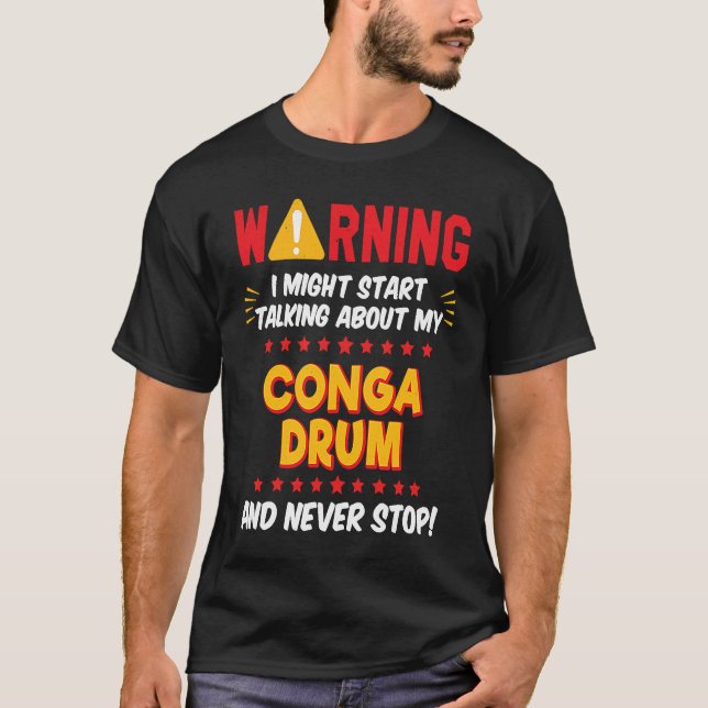 Camiseta Conga Drummer Drumming Joke Graphic (Anverso)