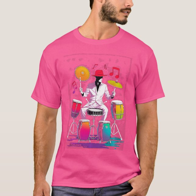 Camiseta Conga Player Musician Drum Instrumento Conga Drumm (Anverso)