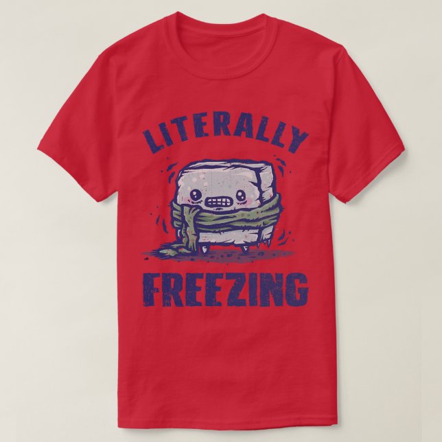 Camiseta Congelación literalmente (Diseño del anverso)