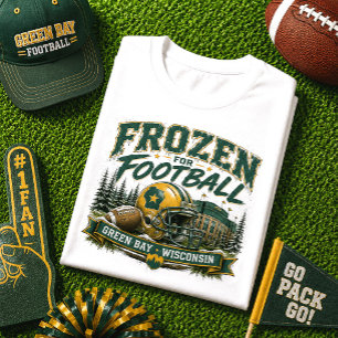 Camiseta Congelado por el Fútbol Americano Green Bay Wiscon