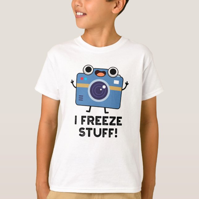 Camiseta Congelé Cosas Divertidas Cámara Pun (Anverso)