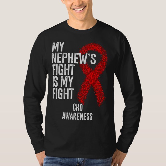 Camiseta Congenital Heart Defect My Nephew's Fight Is My Fi (Anverso)
