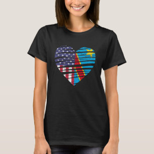Camiseta Congo American Cultivado Corazón USA Patriot Mes d
