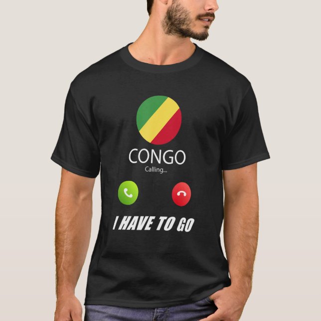 Camiseta Congo: El recuerdo de la bandera del Congo que el  (Anverso)