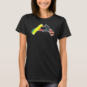 Camiseta Congo Estados Unidos Bandera de Estados Unidos Cor