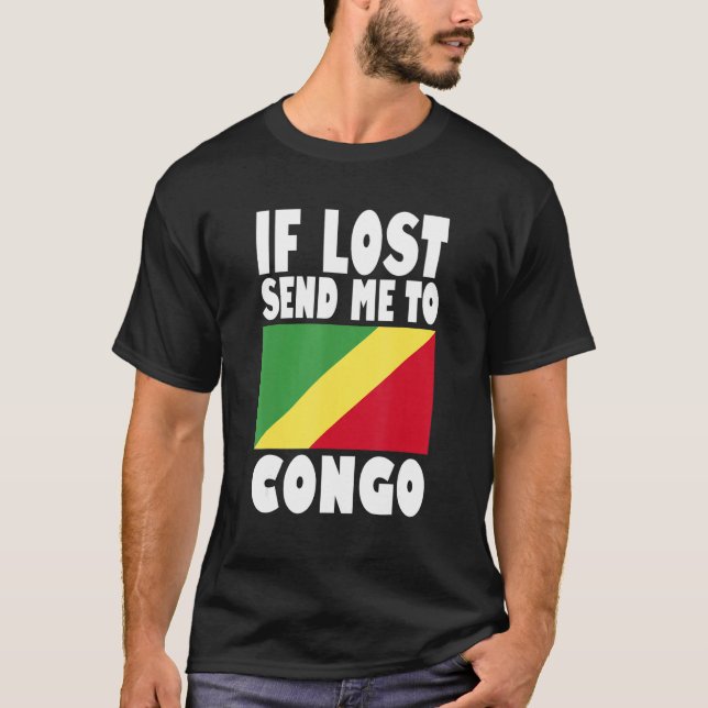 Camiseta Congo Flag Design  If lost send me to Congo (Anverso)