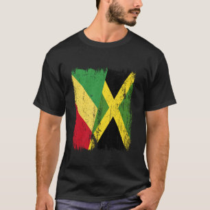 Camiseta Congo Jamaica Media Bandera Patrimonio Congoleño J