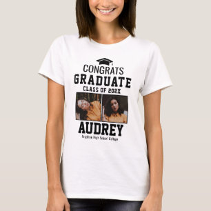 Camiseta Congrats Clase de 2025 Nombre de graduado