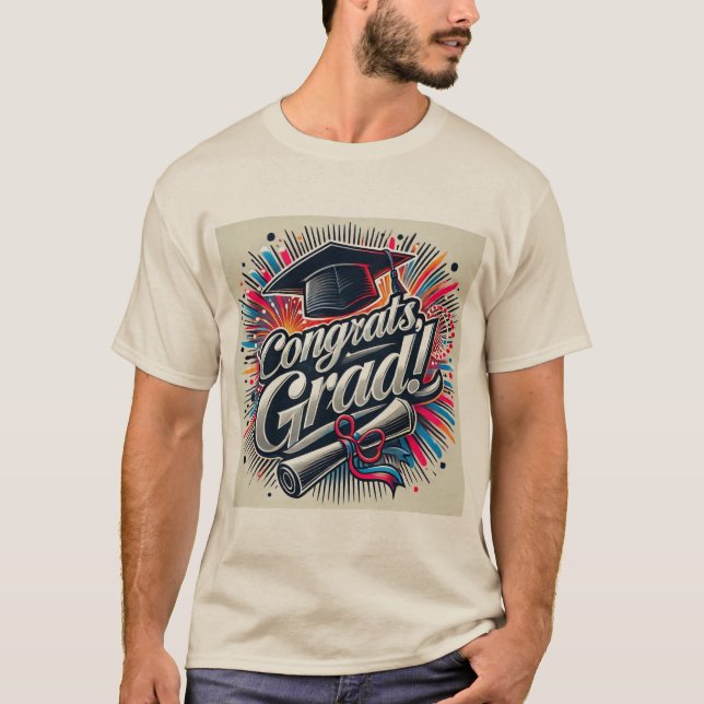 Camiseta Congrats Grad T-Shirt | Celebración de la graduaci (Anverso)