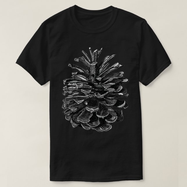 Camiseta Conifer Pine Cone Woodland Walk Drawing  (Diseño del anverso)
